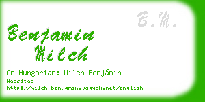 benjamin milch business card