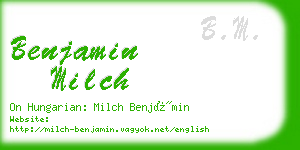 benjamin milch business card
